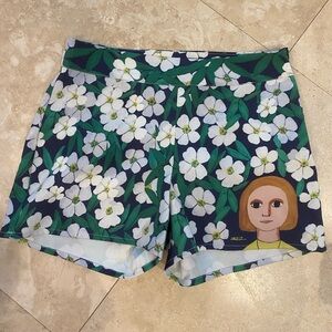 Mayta Art Couture Printed 
 Floral Shorts Artwork Arauz (10)